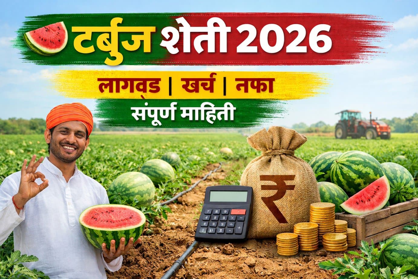 2026 मध्ये टर्बूज उत्पादन: संधी, तंत्रज्ञान आणि शेतकऱ्यांसाठी मार्गदर्शन 🍉